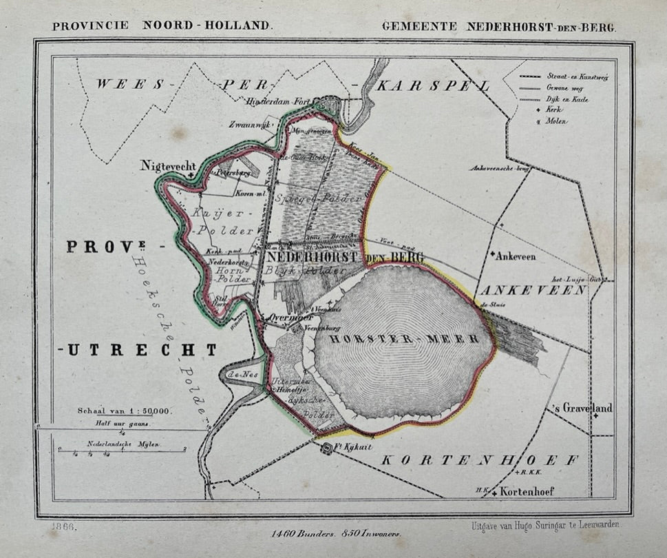 NEDERHORST DEN BERG - Kuijper / Suringar - 1866