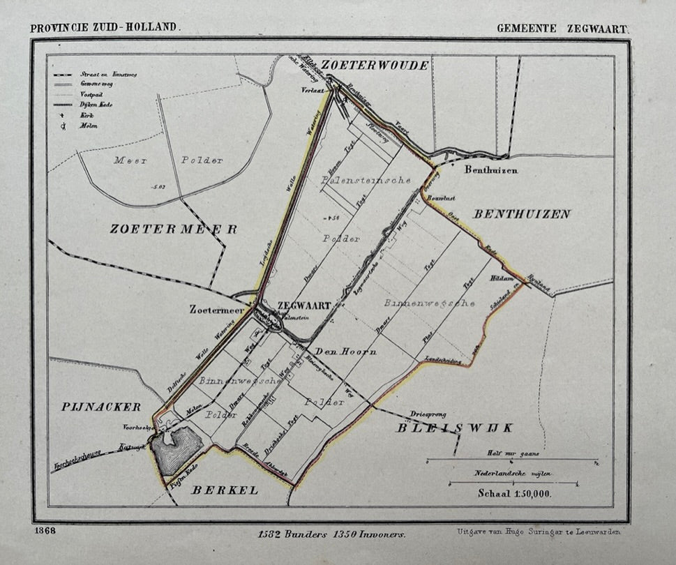 Zoetermeer Zegwaart - Kuijper / Suringar - 1868