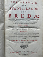 Afbeelding in Gallery-weergave laden, Breda - Beschryving der Stad en Lande van Breda - Thomas Ernst van Goor - 1744
