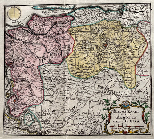 Brabant Baronie van Breda - H de Leth - 1740