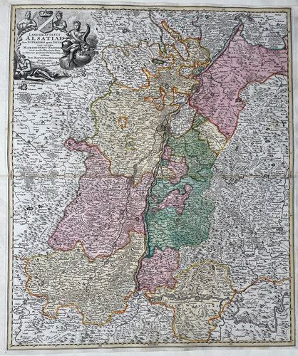 Frankrijk Elzas France Alsace - JB Homann - circa 1720