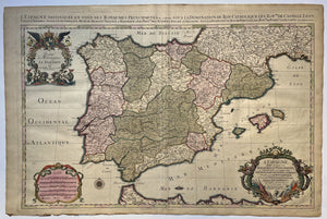 Spanje Portugal Spain - Alexis Hubert Jaillot / Nicolas Sanson - 1692