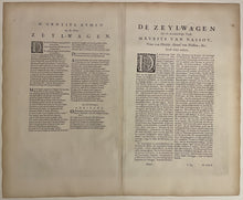 Afbeelding in Gallery-weergave laden, Scheveningen Zeilwagens - J Blaeu - 1649