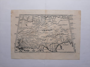Azië Asia India Ptolemy map - C Ptolemaeüs / L Fries - 1541