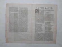 Afbeelding in Gallery-weergave laden, Duitsland Aken Germany Aachen Stadsplattegrond in vogelvluchtperspectief - G Braun &amp; F Hogenberg / J Janssonius - 1657