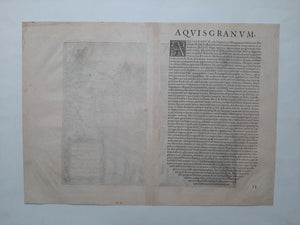 Duitsland Aken Germany Aachen Stadsplattegrond in vogelvluchtperspectief - G Braun & F Hogenberg - 1572