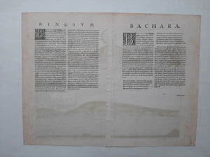 Duitsland Bacharach Bingen Germany - J Janssonius - 1657