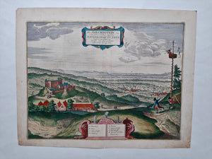 Oostenrijk Kasteel Liechtenstein Wenen Austria Burg Liechtenstein Vienna - J Janssonius - 1657
