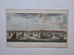 Amsterdam Aanzicht vanaf het IJ - I Tirion / J Wagenaar - 1760