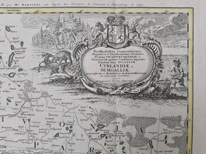 Letland Koerland Semgallen Riga Latvia Kurland - Homann Heirs - 1747