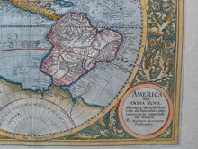 Afbeelding in Gallery-weergave laden, Amerika Noord- en Zuid-Amerika Americas North and South America Western Hemisphere - Michael Mercator Jodocus Hondius - 1613