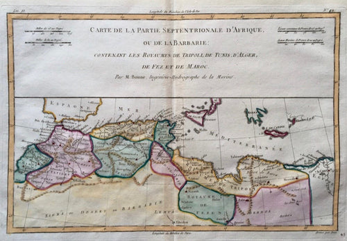 Noord-Afrika - G Raynal / R Bonne - 1780