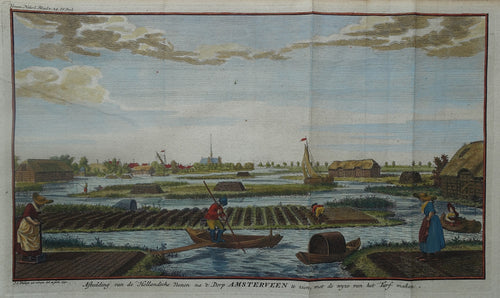 Amstelveen De Hollandsche Veenen na 't Dorp Amsterveen te zien - JC Philips - 1741