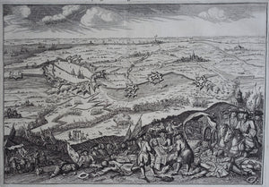 Bergen op Zoom en omliggende dorpen tijdens beleg van de Franse troepen in 1747 - Steven van Esveldt - 1747