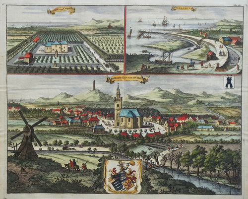 Burgh Vogelvluchtperspectief - M Smallegange - 1696