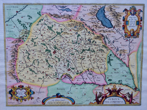 Frankrijk Burgundy Franche-Comté France - A Ortelius / JB Vrients - 1608