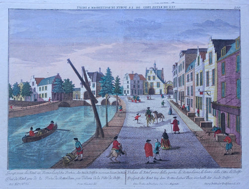 Delft Schiedamsepoort Rotterdamsepoort Oude Delft - GB Probst - ca 1765