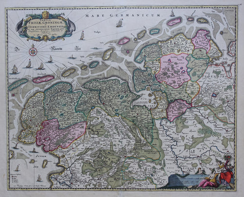 Friesland Groningen Drenthe Oost-Friesland - Nicolaes Visscher - circa 1684