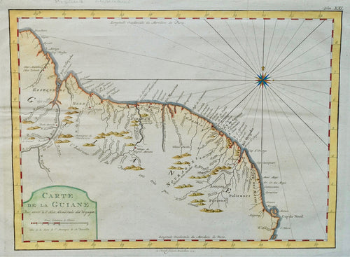 Guyana, Suriname, Frans-Guyana - JN Bellin / A van Krevelt - 1773