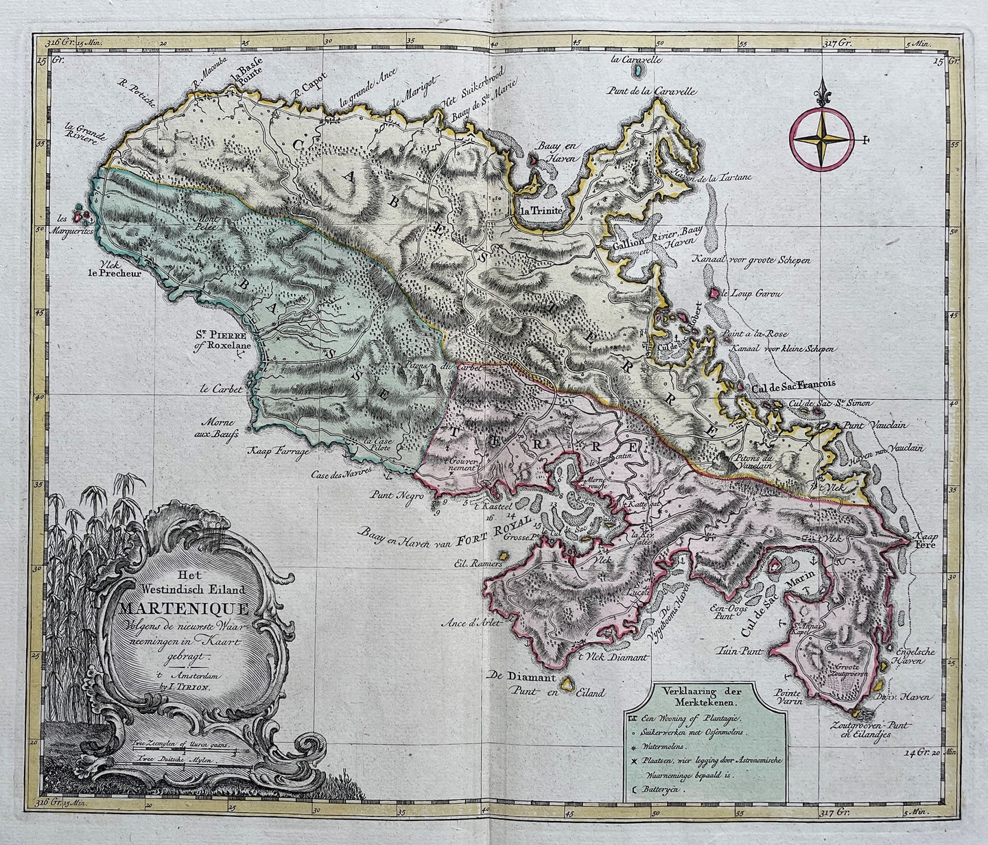 Antillen Martinique Lesser Antilles - I Tirion - 1764