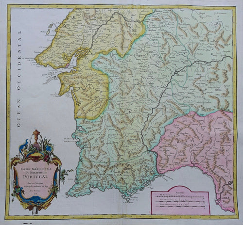 Portugal Southern Portugal Lisbon Faro - D Robert de Vaugondy - 1757