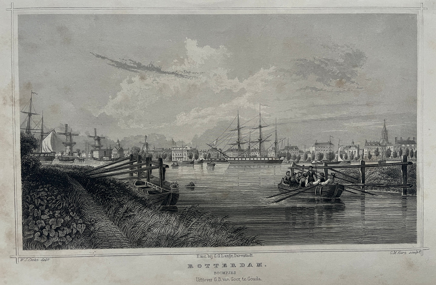 ROTTERDAM Boompjes - JL Terwen / GB van Goor - 1858
