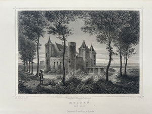 MUIDEN Gezicht op het slot - JL Terwen / GB van Goor - 1858