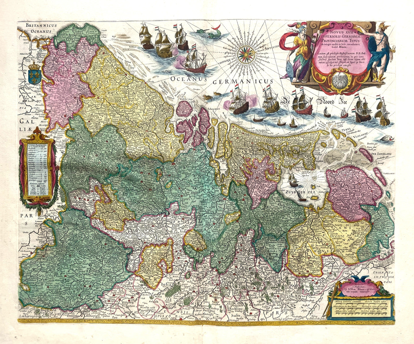 17 provinciën Map of the XVII Provinces - WJ Blaeu en J Blaeu - 1663 ...