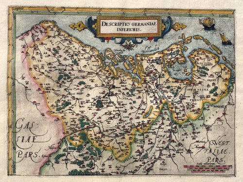 17 provinciën Netherlands Map of the XVII Provinces - C Plantijn / L Guicciardini - 1581