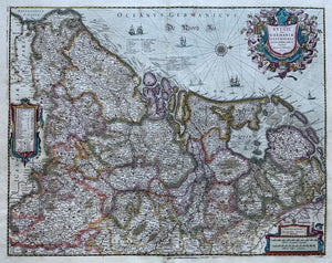 17 provinciën Netherlands Map of the XVII Provinces - H Hondius - 1638