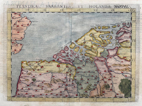 17 provinciën Map of the XVII Provinces - Girolamo Ruscelli - 1561