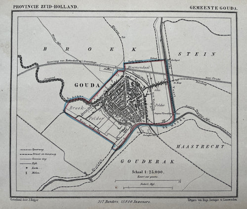 GOUDA - J Kuijper / H Suringar - ca. 1867