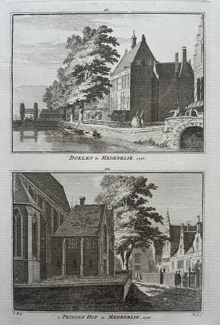 MEDEMBLIK Doelen en 't Prinsenhof - H Spilman - ca. 1750