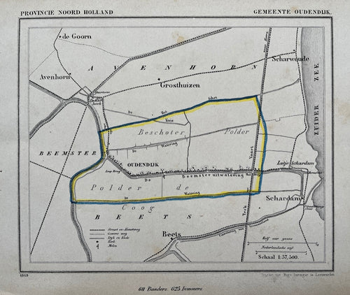 OUDENDIJK - Kuijper / Suringar - 1869