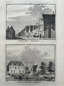 Medemblik Koggenhuis en Admiraliteitshuis - H Spilman - ca. 1750