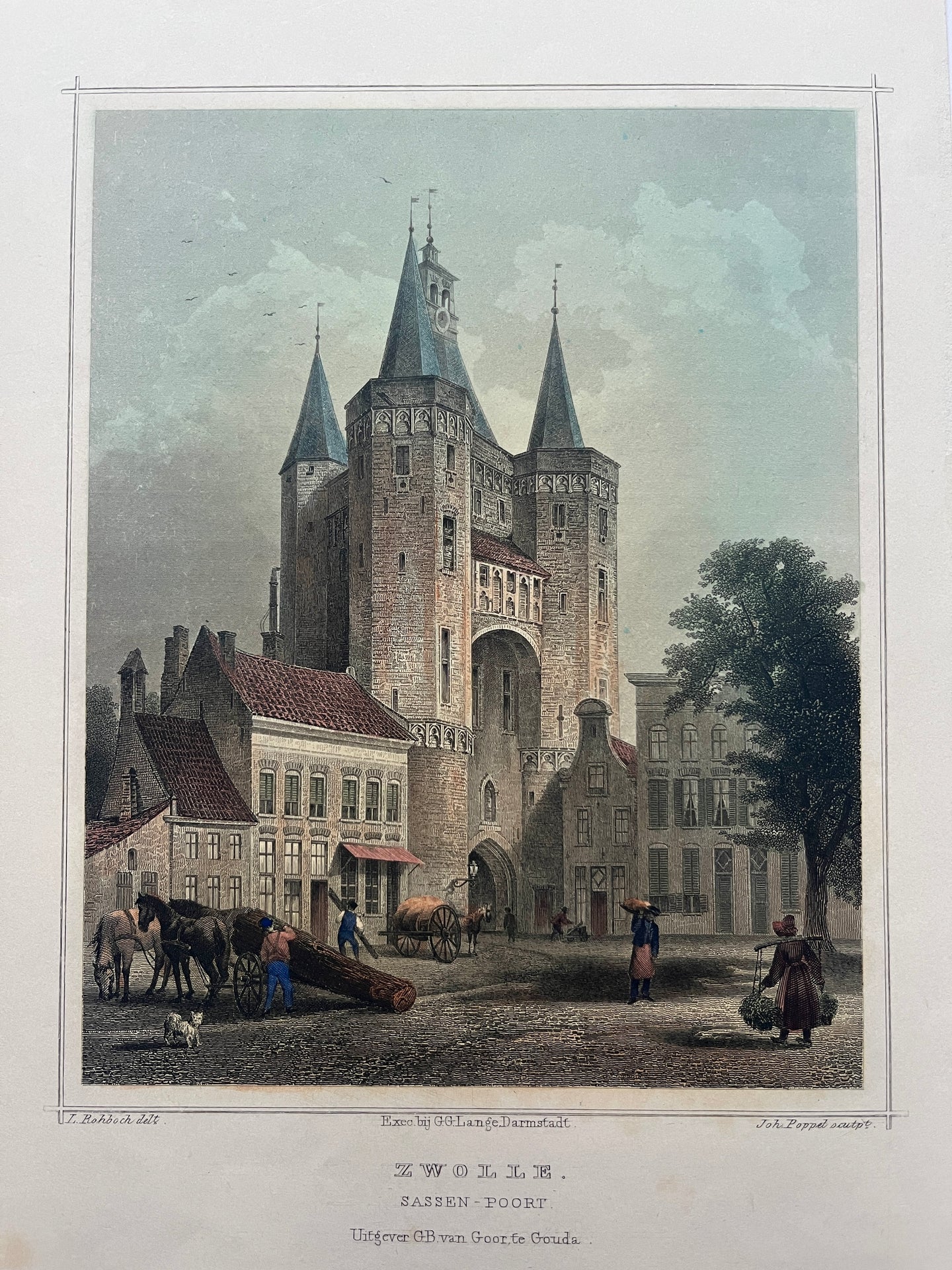 Zwolle Sassenpoort - JL Terwen / GB van Goor - 1858