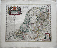 Afbeelding in Gallery-weergave laden, 7 provinciën Map of the Seven United Provinces - J Blaeu - 1662