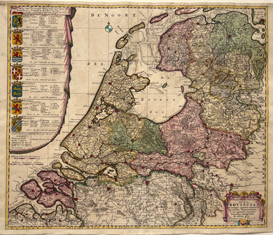7 provinciën Map of the Seven United Provinces - C Specht / R en J Ottens - circa 1730