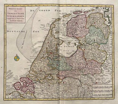 7 provinciën Map of the Seven United Provinces - I Tirion - 1753