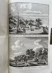 Friesland Tegenwoordige Staat der Vereenigde Nederlanden Friesland 4 delen - J de Groot G Warnars en anderen - 1785-1789 - bijzonder fraaie uitgave met 103 extra prenten