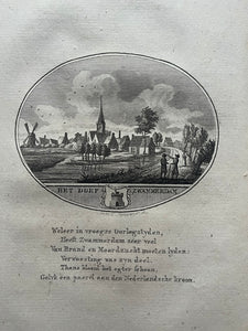 ZWAMMERDAM Gezicht op het dorp - Van Ollefen & Bakker - 1793