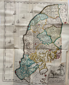 Friesland Tegenwoordige Staat der Vereenigde Nederlanden Friesland 4 delen - J de Groot G Warnars en anderen - 1785-1789 - bijzonder fraaie uitgave met 103 extra prenten