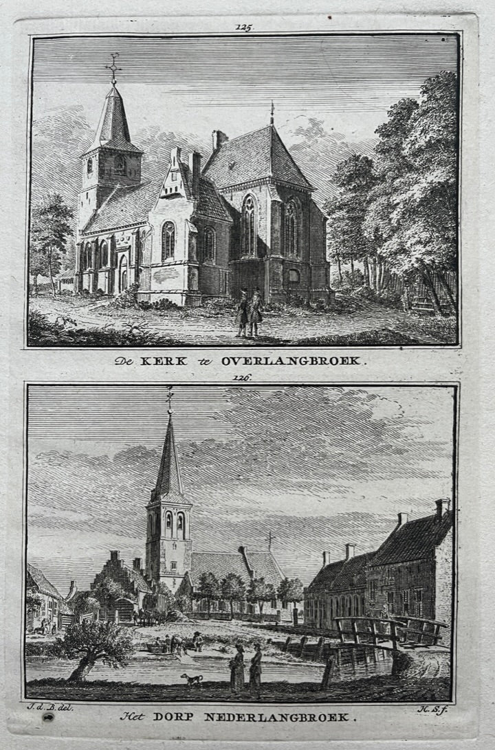 Langbroek Over- en Nederlangbroek - H Spilman - ca. 1750