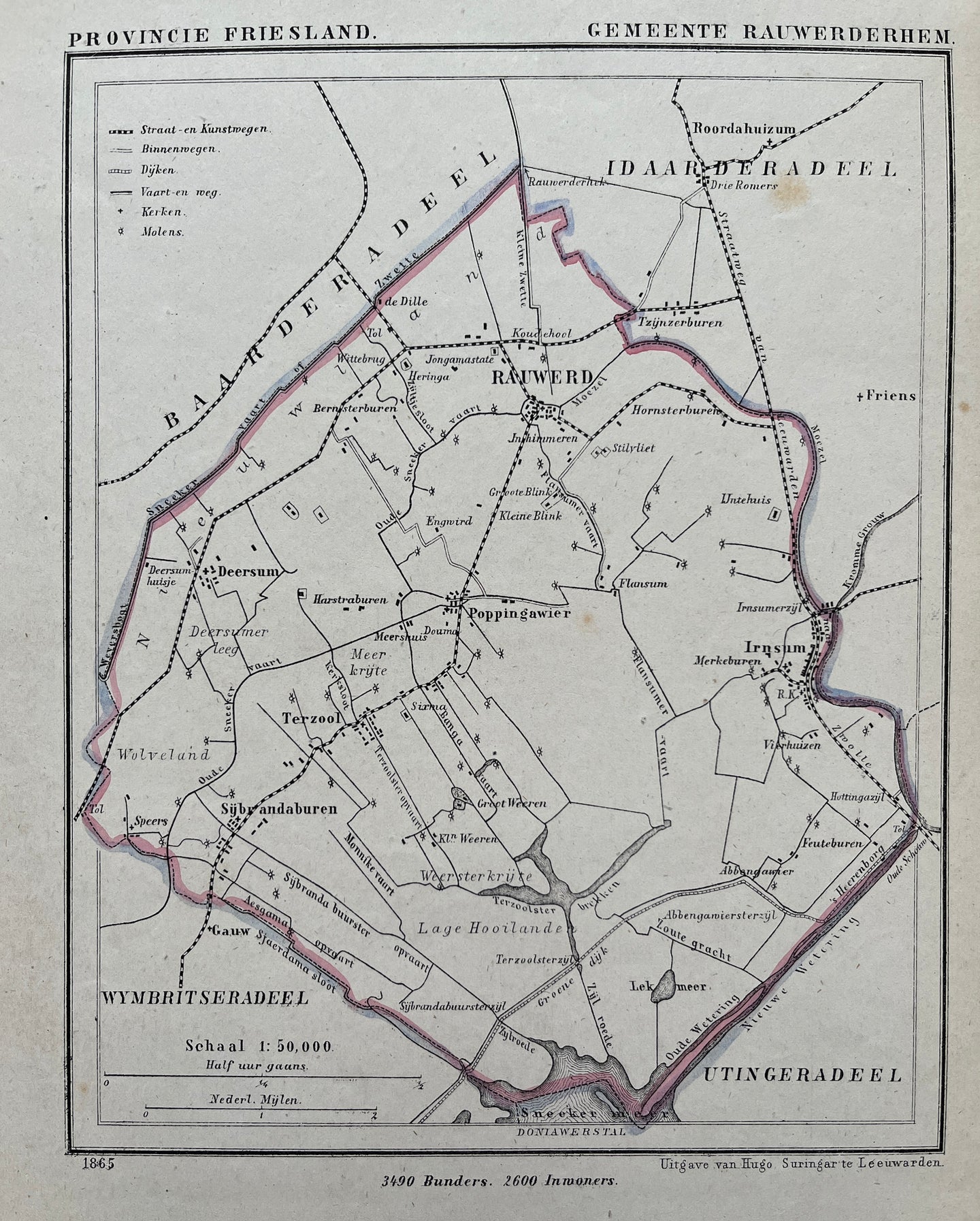 RAUWERDERHEM - Kuijper/Suringar - 1865