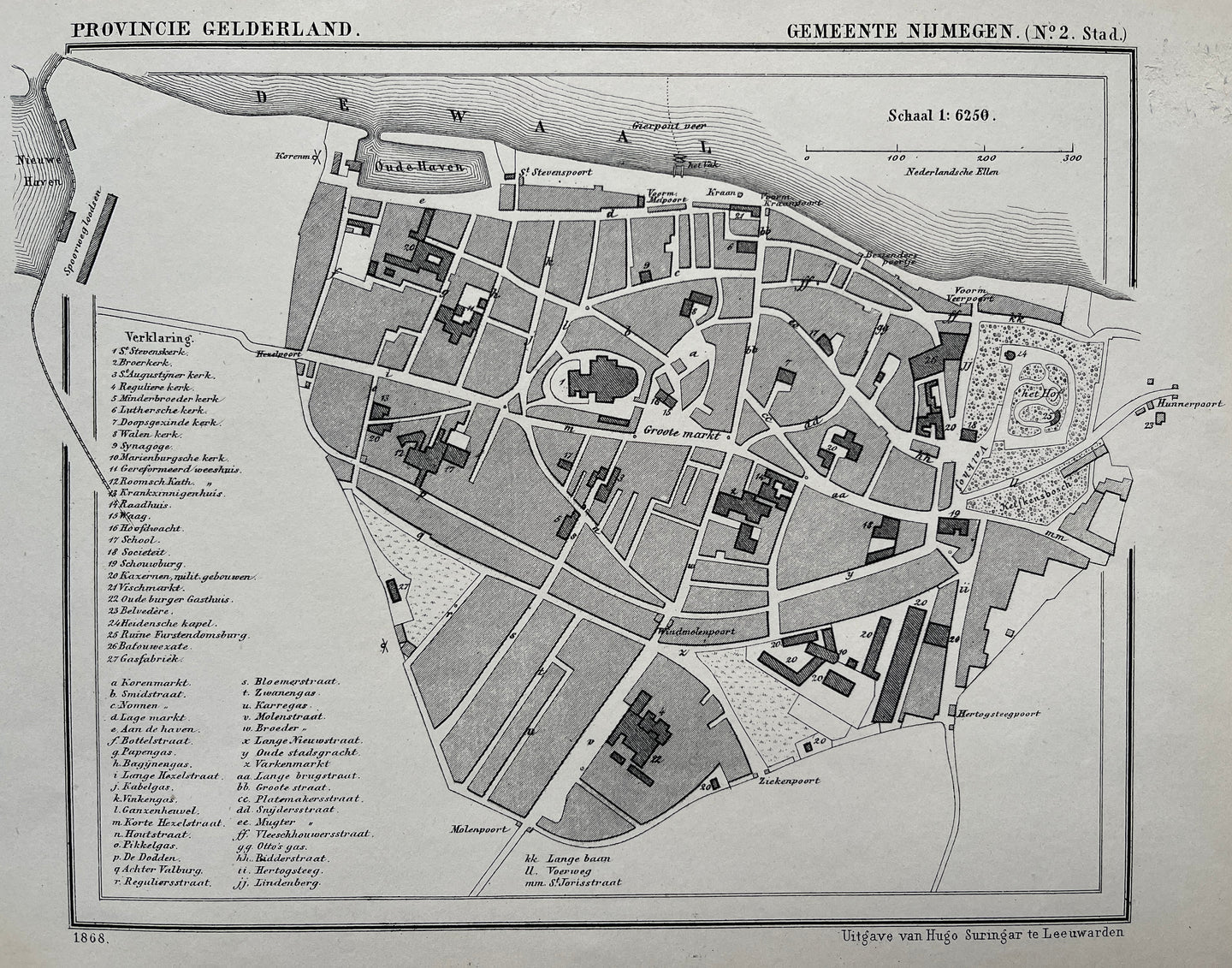 NIJMEGEN Stad - Kuijper / Suringar - 1868