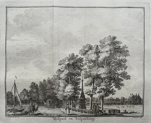 Amstelveen Mijlpaal en Tulpenburg - A de Haen / J Punt - 1736