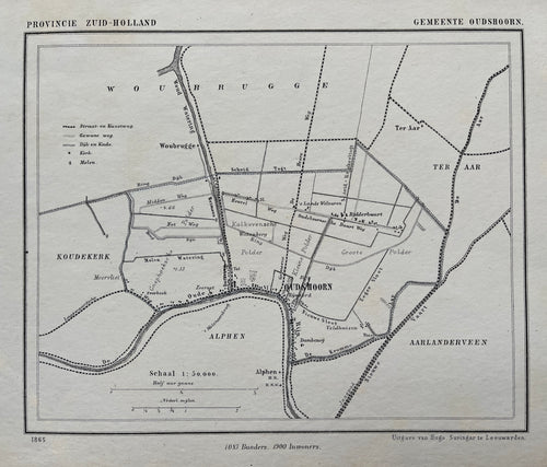 OUDSHOORN (Alphen a/d Rijn) - Kuijper/Suringar - 1865