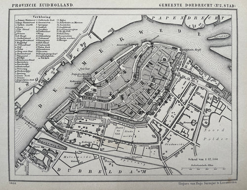 DORDRECHT Stad - Kuijper / Suringar - 1868