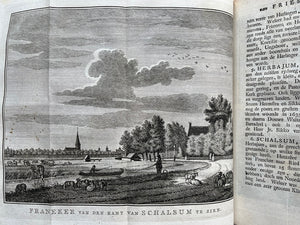 Friesland Tegenwoordige Staat der Vereenigde Nederlanden Friesland 4 delen - J de Groot G Warnars en anderen - 1785-1789 - bijzonder fraaie uitgave met 103 extra prenten