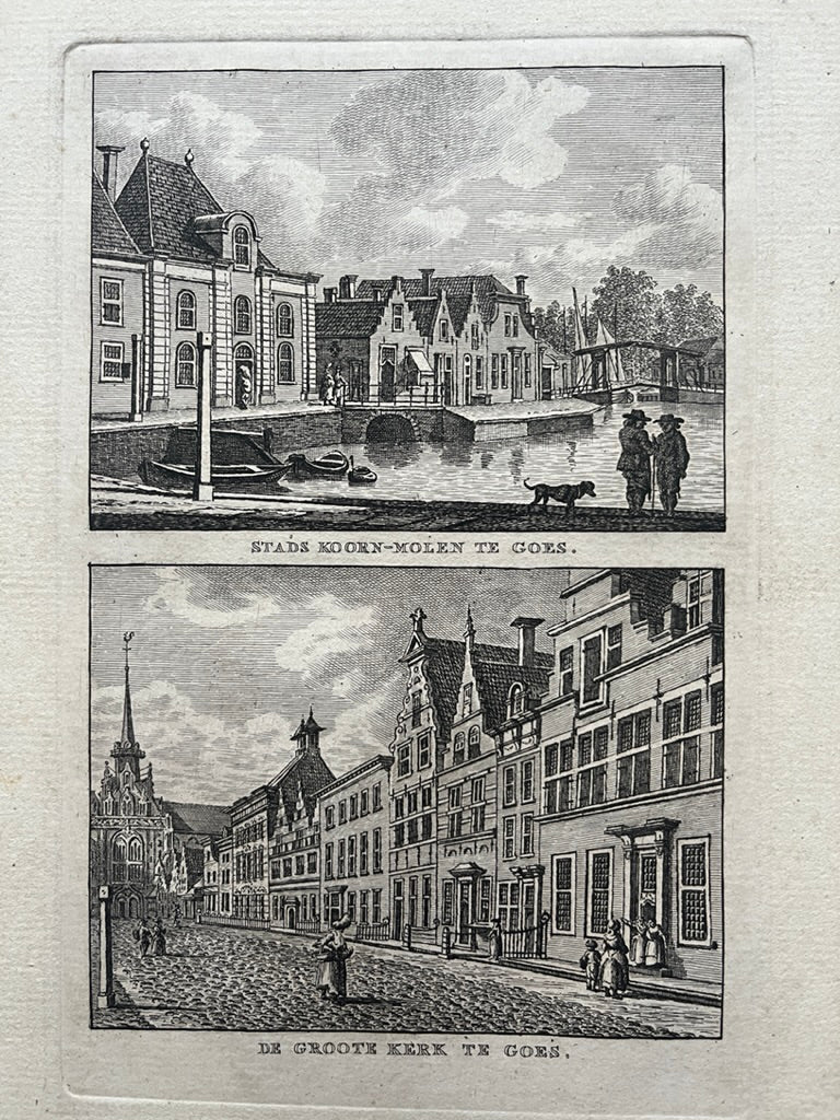 GOES Korenmolen en Grote Kerk - KF Bendorp - 1793